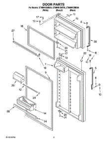 02 - Door Parts parts for Whirlpool Refrigerator ET8MHKXMT05 from AppliancePartsPros.com
