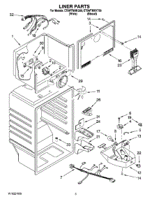 03 - Liner Parts parts for Whirlpool Refrigerator ET8WTMXKQ09 from AppliancePartsPros.com