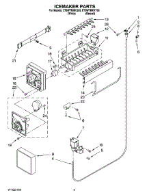 05 - Icemaker Parts parts for Whirlpool Refrigerator ET8WTMXKQ09 from AppliancePartsPros.com
