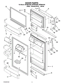02 - Door Parts parts for Whirlpool Refrigerator EWT8001D00 from AppliancePartsPros.com