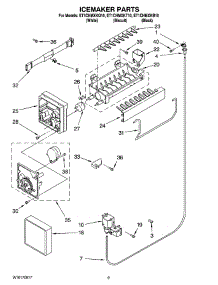 05 - Icemaker Parts parts for Whirlpool Refrigerator ET1CHMXKQ10 from AppliancePartsPros.com
