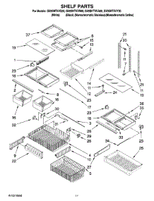 07 - Shelf Parts parts for Whirlpool Refrigerator GX5SHTXVQ00 from AppliancePartsPros.com