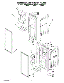 07 - Refrigerator Door Parts parts for Whirlpool Refrigerator GI5FVAXVQ00 from AppliancePartsPros.com