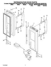 05 - Refrigerator Door Parts parts for Whirlpool Refrigerator GX5SHDXVB00 from AppliancePartsPros.com