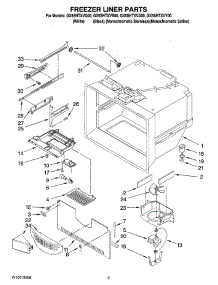 02 - Freezer Liner Parts parts for Whirlpool Refrigerator GX5SHTXVY00 from AppliancePartsPros.com
