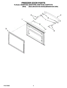 03 - Freezer Door Parts parts for Whirlpool Refrigerator GX5SHTXVY00 from AppliancePartsPros.com
