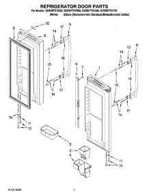 05 - Refrigerator Door Parts parts for Whirlpool Refrigerator GX5SHTXVY00 from AppliancePartsPros.com