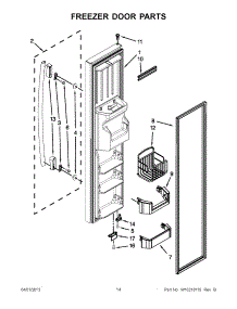 07 - Freezer Door Parts parts for Whirlpool Refrigerator GC5SHAXVB00 from AppliancePartsPros.com