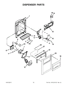 08 - Dispenser Parts parts for Whirlpool Refrigerator GC5SHAXVY00 from AppliancePartsPros.com