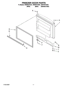 06 - Freezer Door Parts, Optional Parts parts for Whirlpool Refrigerator ER9FHKXVB01 from AppliancePartsPros.com