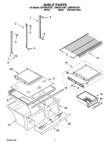 03 - Shelf Parts parts for Whirlpool Refrigerator GR9FHKXVB01 from AppliancePartsPros.com