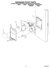 09 - Dispenser Front Parts parts for Whirlpool Refrigerator GI5FSAXVA00 from AppliancePartsPros.com