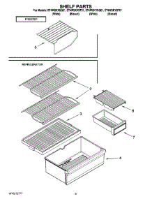 05 - Shelf Parts, Optional Parts (Not Included) parts for Whirlpool Refrigerator ET4WSKXST01 from AppliancePartsPros.com