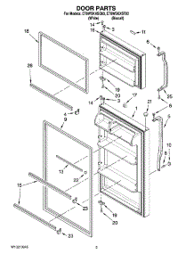 02 - Door Parts parts for Whirlpool Refrigerator ET6WSKXSQ03 from AppliancePartsPros.com