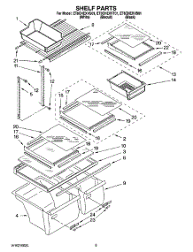 05 - Shelf Parts parts for Whirlpool Refrigerator ET8CHEXVQ01 from AppliancePartsPros.com