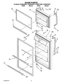 02 - Door Parts parts for Whirlpool Refrigerator ET4WSKYSQ01 from AppliancePartsPros.com