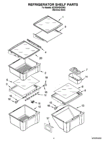 03 - Refrigerator Shelf Parts parts for Whirlpool Refrigerator 6GD5SHGXSS03 from AppliancePartsPros.com