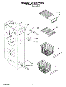 04 - Freezer Liner Parts parts for Whirlpool Refrigerator 6GD5SHGXSS03 from AppliancePartsPros.com