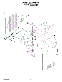 10 - Air Flow Parts parts for Whirlpool Refrigerator 6GD5SHGXSS03 from AppliancePartsPros.com
