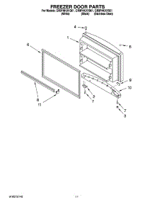 06 - Freezer Door Parts, Optional Parts parts for Whirlpool Refrigerator GR9FHKXVQ01 from AppliancePartsPros.com