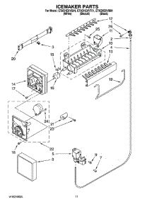 06 - Icemaker Parts, Optional Parts parts for Whirlpool Refrigerator ET8CHEXVB01 from AppliancePartsPros.com