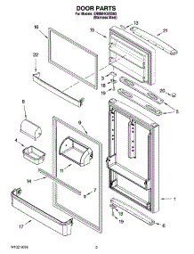 02 - Door Parts parts for Whirlpool Refrigerator ER8MHKXRS03 from AppliancePartsPros.com