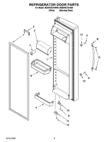 06 - Refrigerator Door Parts parts for Whirlpool Refrigerator 6GD25DCXHS09 from AppliancePartsPros.com
