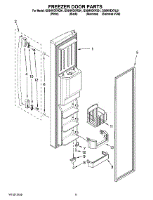07 - Freezer Door Parts parts for Whirlpool Refrigerator GS6NVEXVS01 from AppliancePartsPros.com
