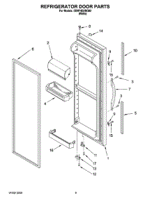 06 - Refrigerator Door Parts parts for Whirlpool Refrigerator ED5FHGXNQ02 from AppliancePartsPros.com