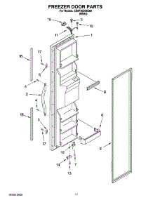 07 - Freezer Door Parts parts for Whirlpool Refrigerator ED5FHGXNQ02 from AppliancePartsPros.com