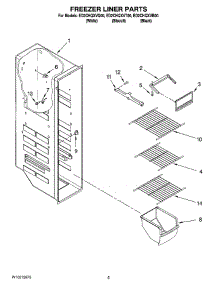 04 - Freezer Liner Parts parts for Whirlpool Refrigerator ED2CHQXVQ00 from AppliancePartsPros.com