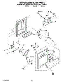 08 - Dispenser Front Parts parts for Whirlpool Refrigerator ED2CHQXVQ00 from AppliancePartsPros.com