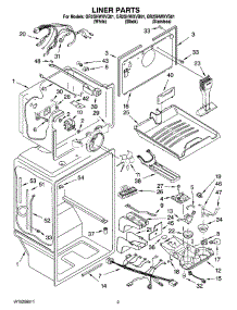 02 - Liner Parts parts for Whirlpool Refrigerator GR2SHWXVS01 from AppliancePartsPros.com