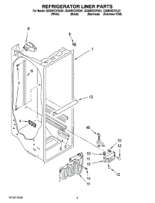 02 - Refrigerator Liner Parts parts for Whirlpool Refrigerator GS6NVEXVL01 from AppliancePartsPros.com