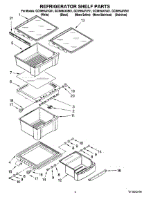03 - Refrigerator Shelf Parts parts for Whirlpool Refrigerator GC3NHAXVS01 from AppliancePartsPros.com