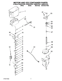 05 - Motor And Ice Container Parts parts for Whirlpool Refrigerator GS6NVEXVB01 from AppliancePartsPros.com