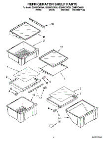 03 - Refrigerator Shelf Parts parts for Whirlpool Refrigerator GS6NVEXVQ01 from AppliancePartsPros.com