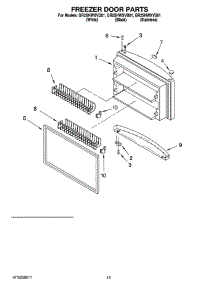 07 - Freezer Door Parts parts for Whirlpool Refrigerator GR2SHWXVB01 from AppliancePartsPros.com