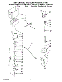 05 - Motor And Ice Container Parts parts for Whirlpool Refrigerator GC3NHAXVY01 from AppliancePartsPros.com
