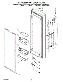 06 - Refrigerator Door Parts parts for Whirlpool Refrigerator GS6NVEXVQ01 from AppliancePartsPros.com