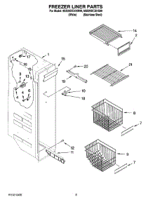 04 - Freezer Liner Parts parts for Whirlpool Refrigerator 6GD25DCXHW09 from AppliancePartsPros.com