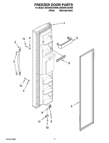 07 - Freezer Door Parts parts for Whirlpool Refrigerator 6GD25DCXHW09 from AppliancePartsPros.com