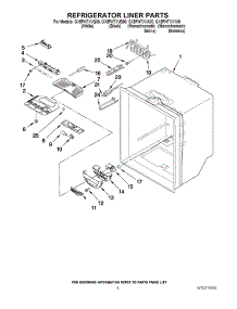 04 - Refrigerator Liner Parts parts for Whirlpool Refrigerator GX5FHTXVQ00 from AppliancePartsPros.com