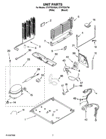 04 - Unit Parts parts for Whirlpool Refrigerator ET1FTEXVQ01 from AppliancePartsPros.com