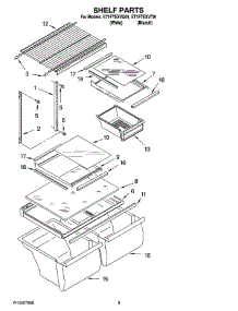 05 - Shelf Parts, Optional Parts parts for Whirlpool Refrigerator ET1FTEXVT01 from AppliancePartsPros.com