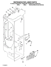02 - Refrigerator Liner Parts parts for Whirlpool Refrigerator GC5NHAXVS01 from AppliancePartsPros.com