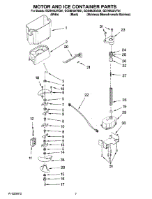 05 - Motor And Ice Container Parts parts for Whirlpool Refrigerator GC5NHAXVS01 from AppliancePartsPros.com