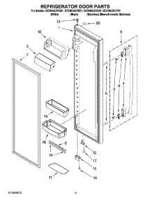 06 - Refrigerator Door Parts parts for Whirlpool Refrigerator GC5NHAXVS01 from AppliancePartsPros.com