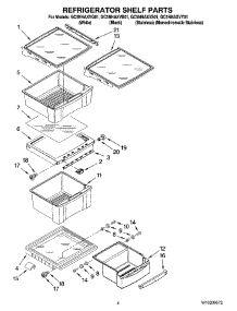 03 - Refrigerator Shelf Parts parts for Whirlpool Refrigerator GC5NHAXVB01 from AppliancePartsPros.com