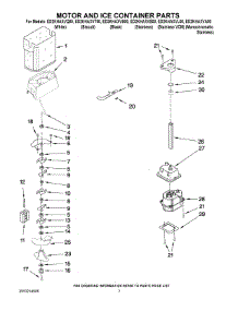 05 - Motor And Ice Container Parts parts for Whirlpool Refrigerator ED2KHAXVS00 from AppliancePartsPros.com